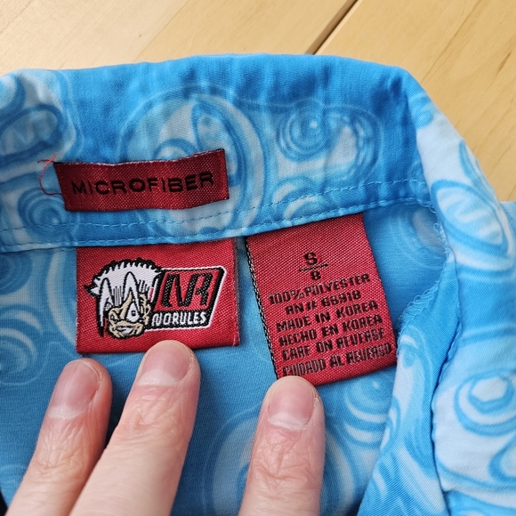 Kid's No Rules Vintage Polyester Button Up Shirt - Picture 6 of 8